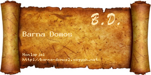 Barna Domos névjegykártya